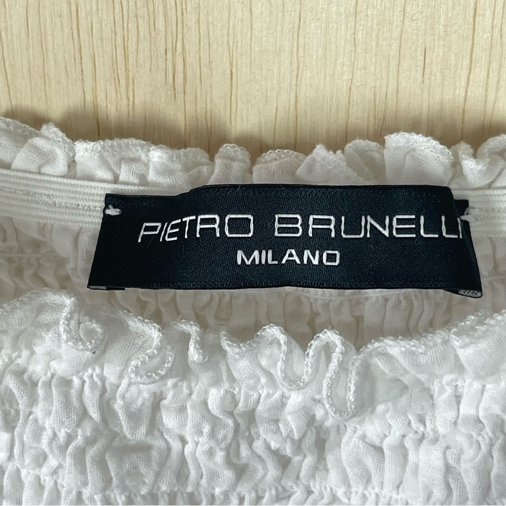 Pietro Brunelli Maternity CHLOÉ Long White Maternity Dress in Cotton Size L - Picture 12 of 14